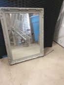 * Small Silver Painted Mirror