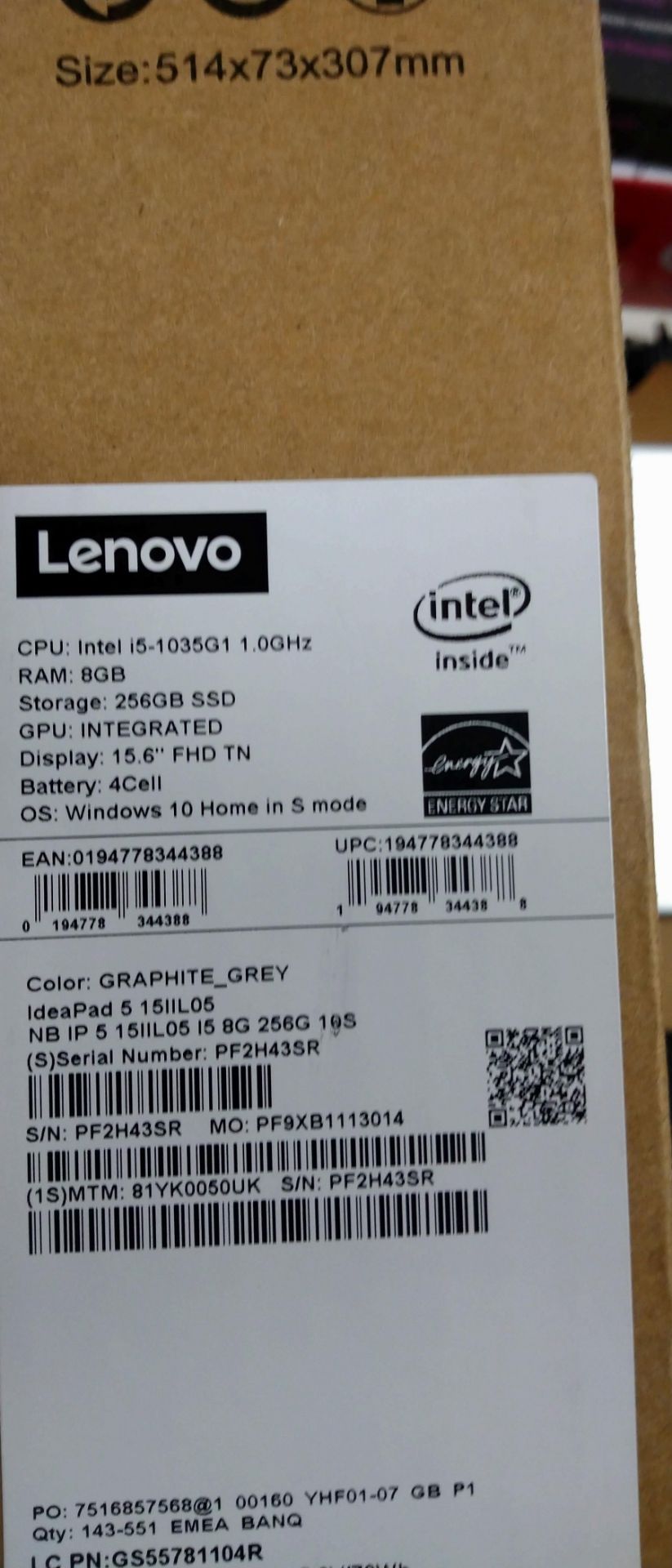 *Lenovo Ideapad 5 15.6" Laptop Computer (Intel i5, - Image 2 of 2