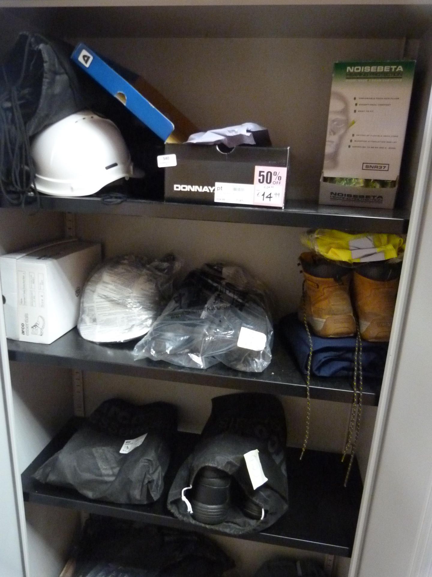 *Assorted New Work Boots and PPE Including Hardhats, Overalls, etc.