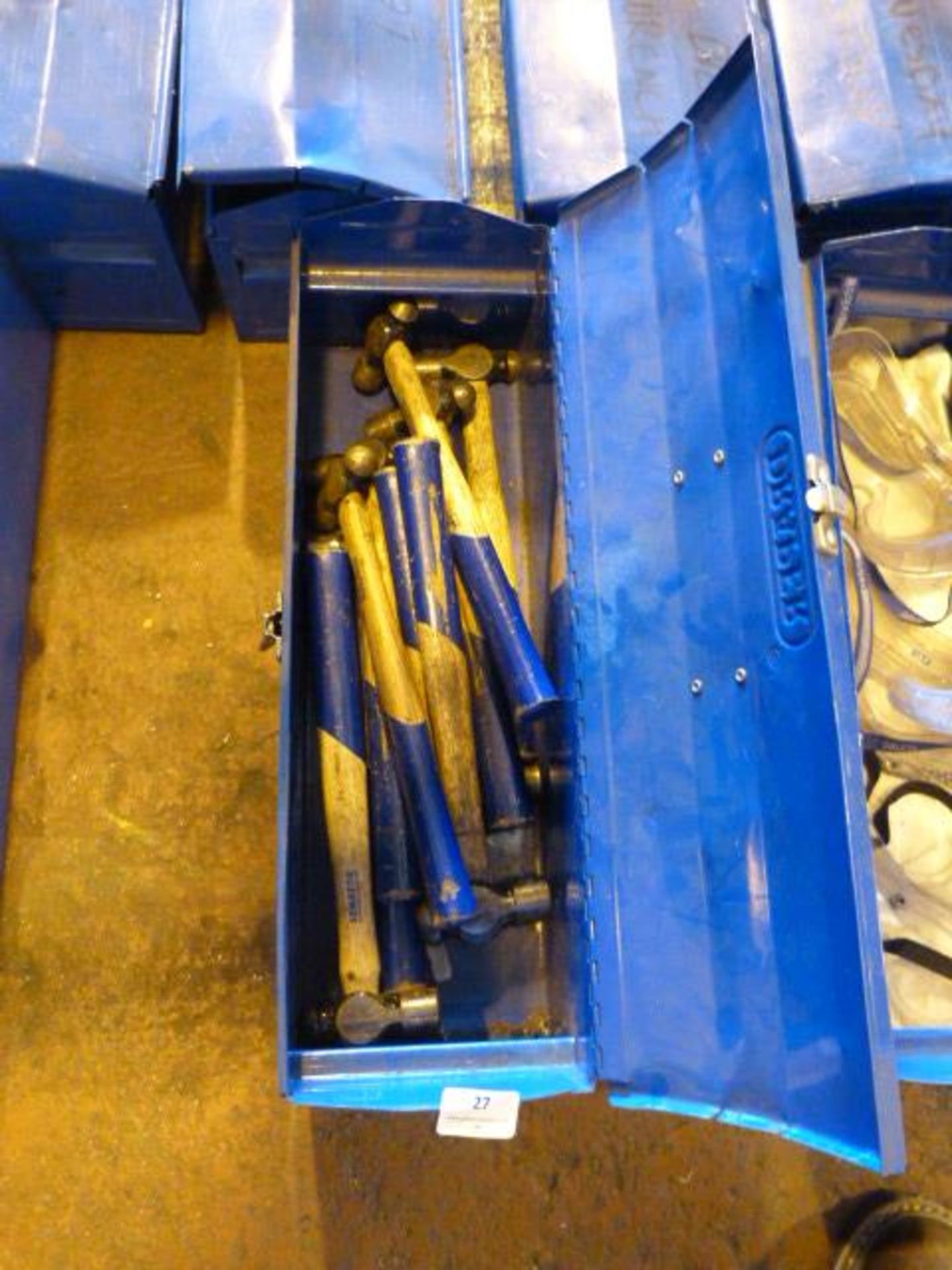 *Draper Engineers Toolbox Containing Assorted Ball and Pin Hammers