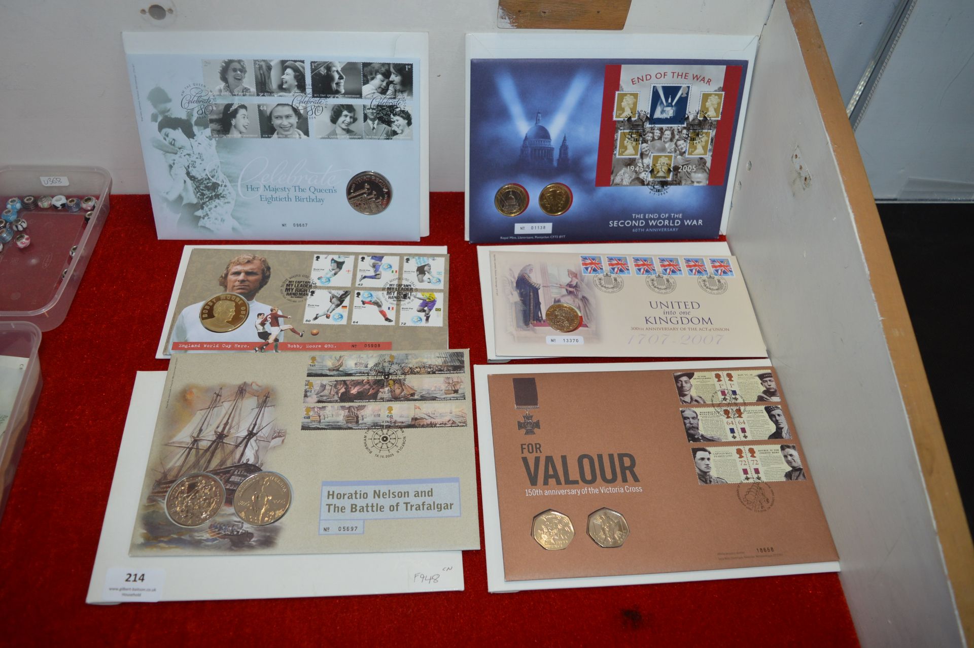 Six Royal Mail Coin Sets