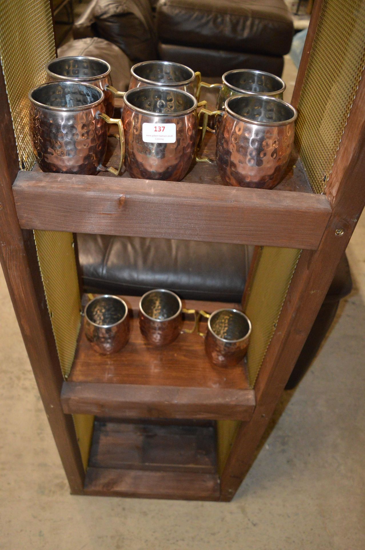 9 Brushed Copper Mugs