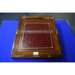 Mahogany Writing Slope with Tooled Leather Insert (AF)