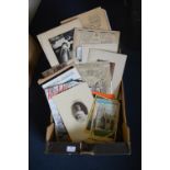 Box of Vintage Magazines and Ephemera