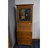 Edwardian Oak Bureau Bookcase