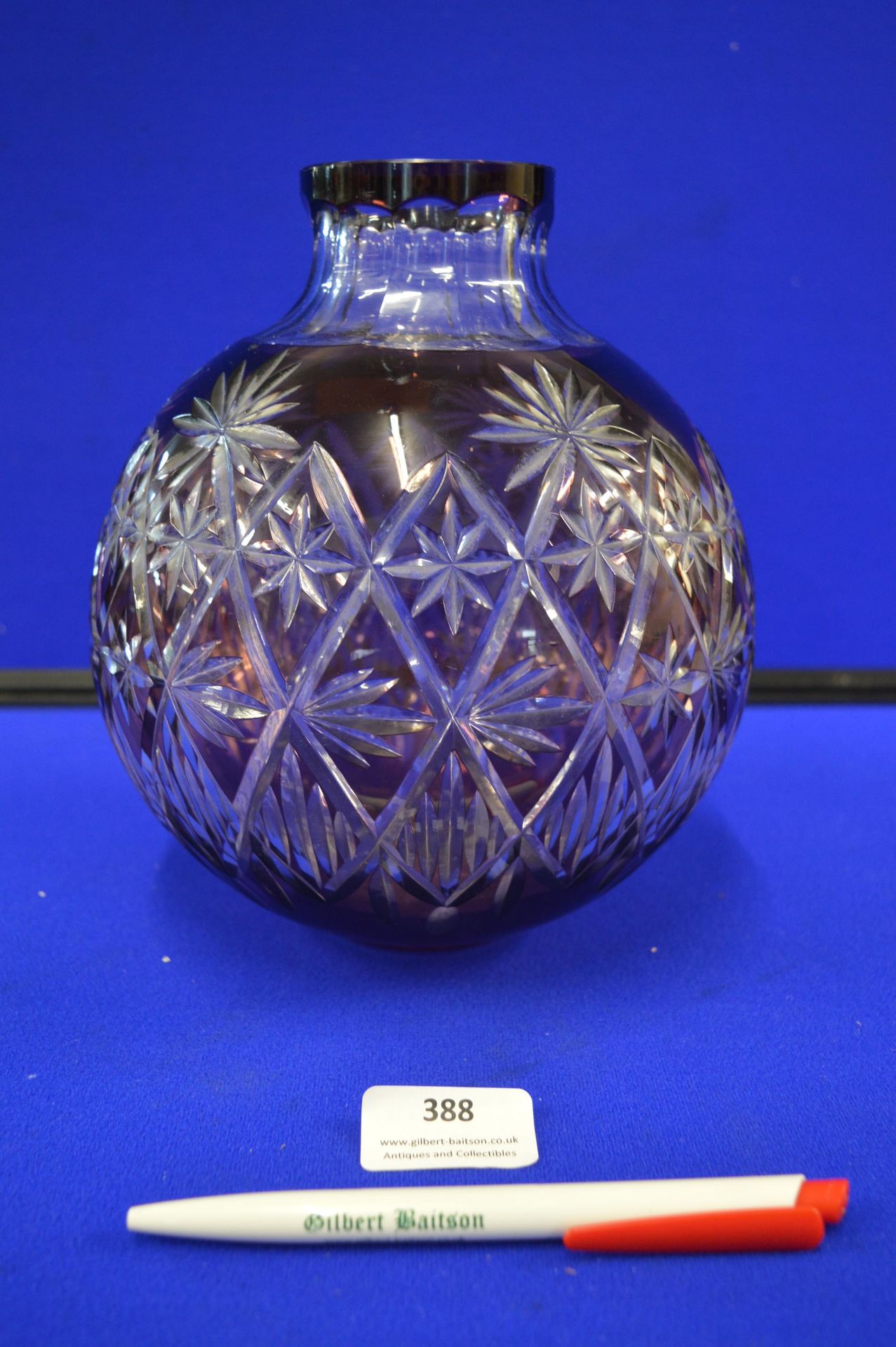 Cut Cranberry Glass Vases