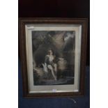 Framed Victoria Golden Engraving after J.G. Middleton and Dorothea