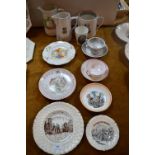 Victorian Plates, Tankards, etc. Including Maiden Powel, etc.