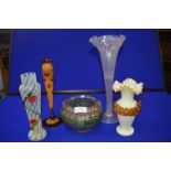 Five Vintage Glass Vases