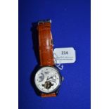 Parnis Automatic Wristwatch with Glass Back
