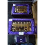 Corgi Special Edition Gold Plated Tram and Bus