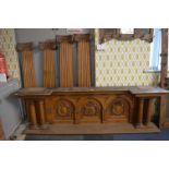 Large Carved Oak Fire Surround with Classical Colu