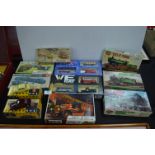 Seven Air Fix 00 Gauge Unused Model Kits, plus Diecast Vehicles, etc.