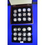 Dianna Princess of Wales Twenty-Four Commemorative Sterling Silver Coin Collection