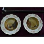 Two Painted Plates by E.K. Redmore 1905