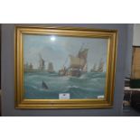 Framed Oil on Board Maritime Scene by E.K. Redmore