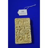 Victorian Carved Ivory Chinese Card Case