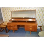 1970's Teak Mirror Backed Dressing Table