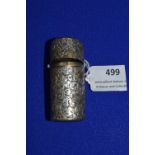 Hallmarked Sterling Silver Scent Bottle with Glass Liner - London 1891