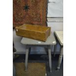 Victorian Painted Pine Square Table plus Pine Crate