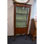 Edwardian Inlaid Mahogany Serpentine Front Display