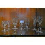 Hand Blown Etched Drinking Glasses etc.