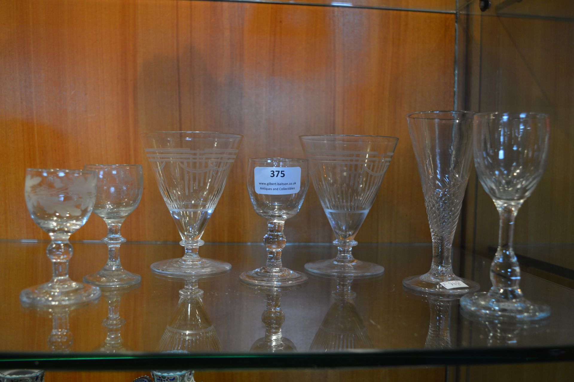 Hand Blown Etched Drinking Glasses etc.