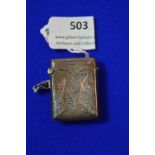 Hallmarked Sterling Silver Vesta Case - Birmingham 1905, ~12g