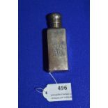 Hallmarked Sterling Silver Scent Bottle with Glass Liner - Birmingham 1906