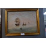 Framed Oil on Board Maritime Scene by E.K. Redmore