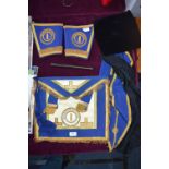 Masonic Bedfordshire Apron plus Sash, etc.