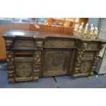 Large Victorian Carved Oak Buffet (AF)