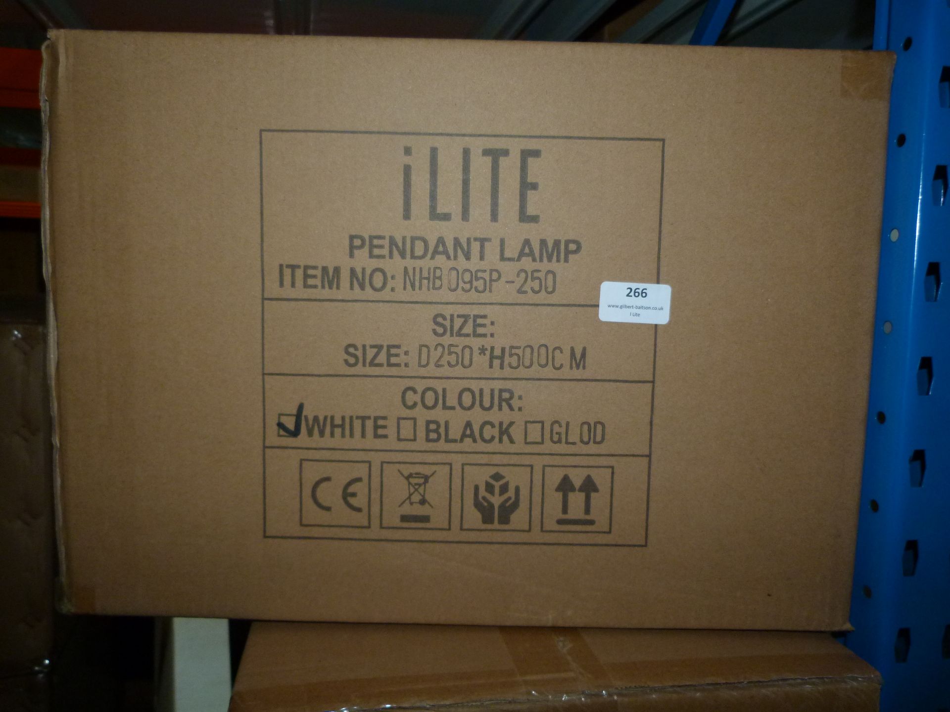 *8 ILite Pendant Lamps NHB095P-250 (7x white, 1x gold) - Image 3 of 4