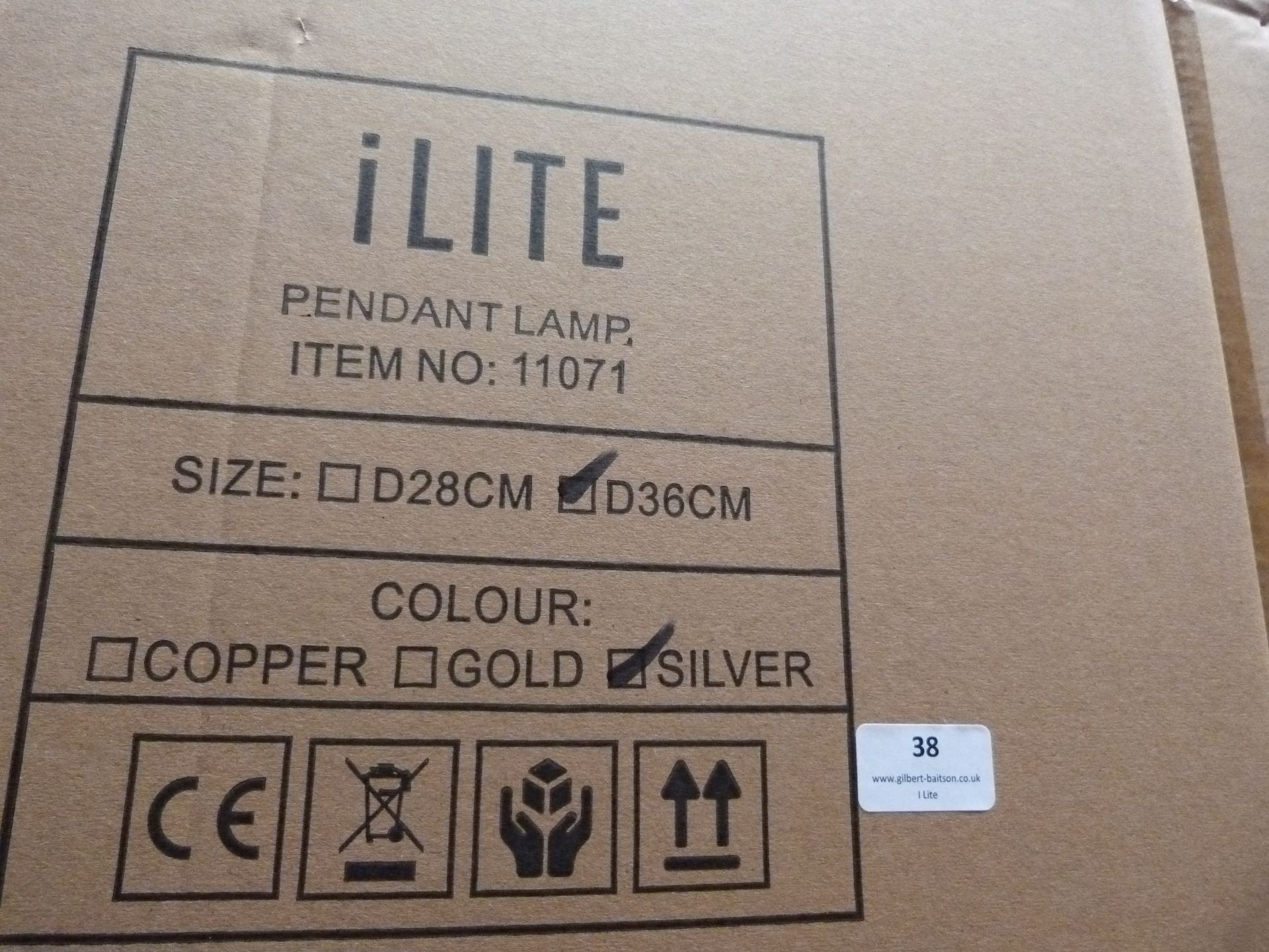 *24 ILite Pendant Lamps Item No.11071, Size: D36CM (silver) - Image 3 of 4