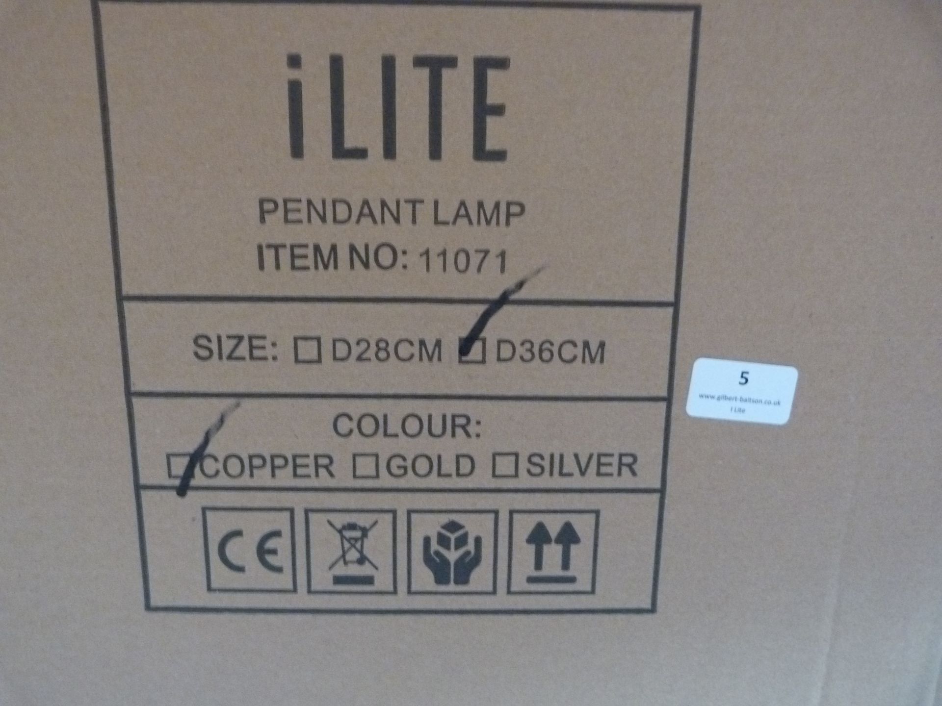 *36 ILite Pendant Lamps Item.11071, Size: D36CM (copper) - Image 3 of 4