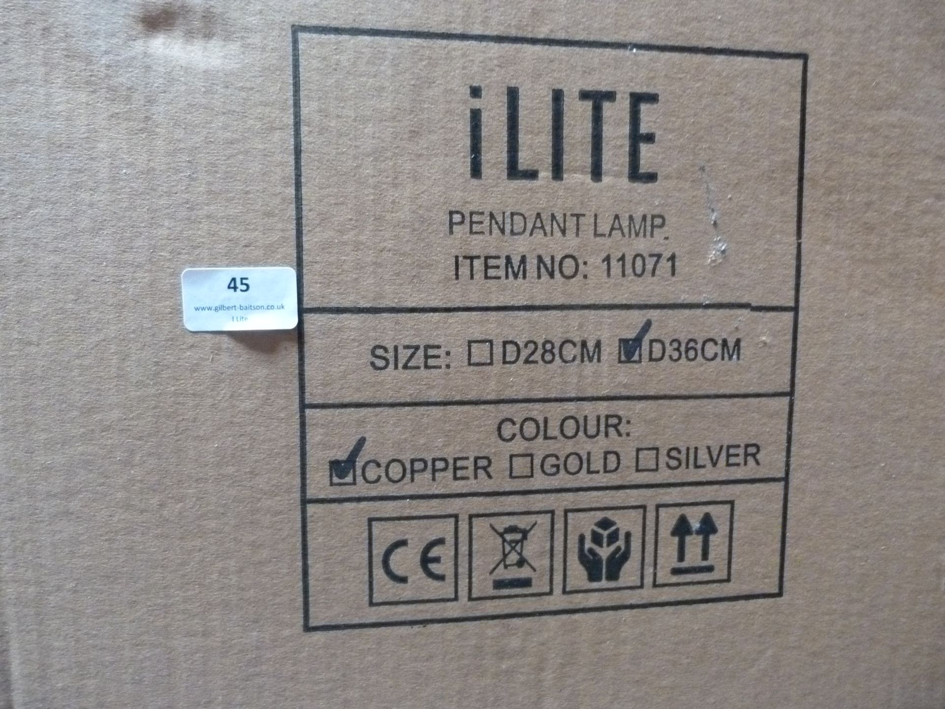 *36 ILite Pendant Lamps Item No.11071, Size: D36CM (copper) - Image 3 of 4