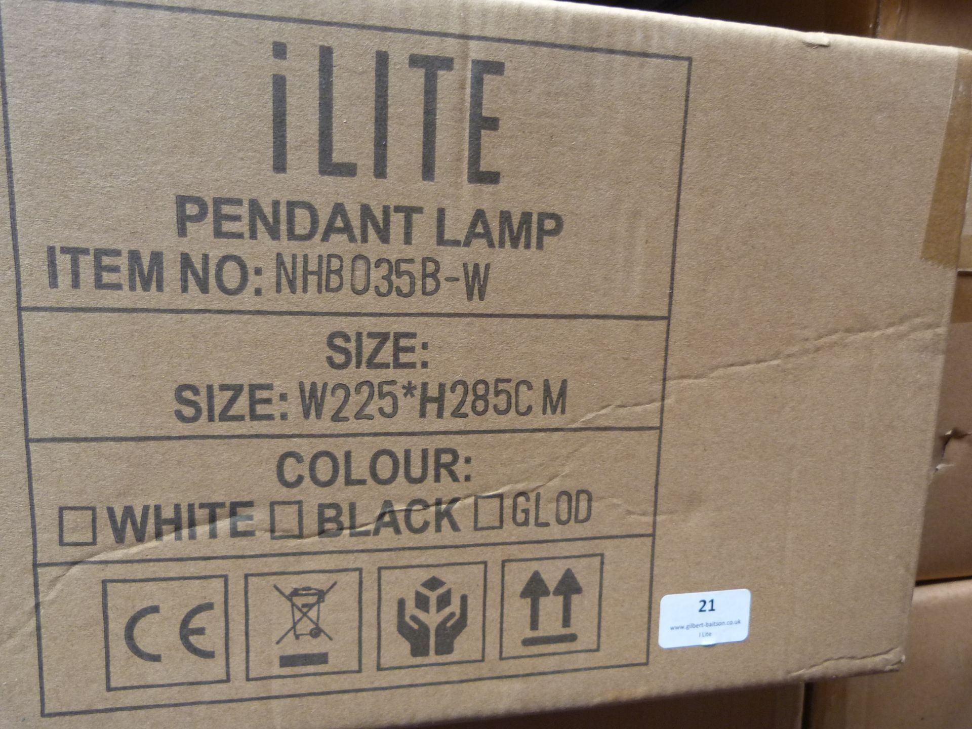 *24 ILite Pendant Lamps Item No. NHB035BW - Image 2 of 3