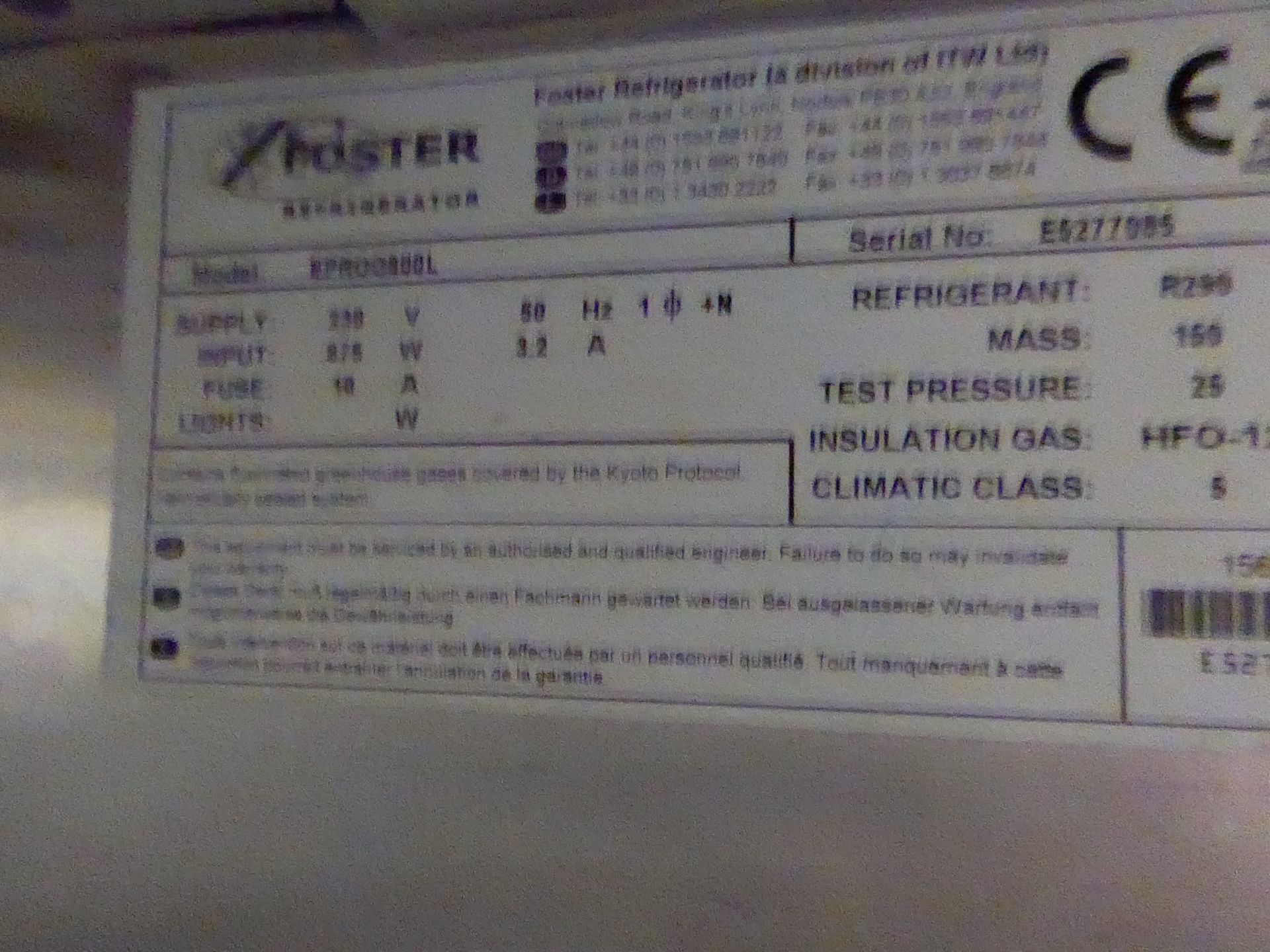 * Foster S/S upright freezer Eprog600L - Image 5 of 6