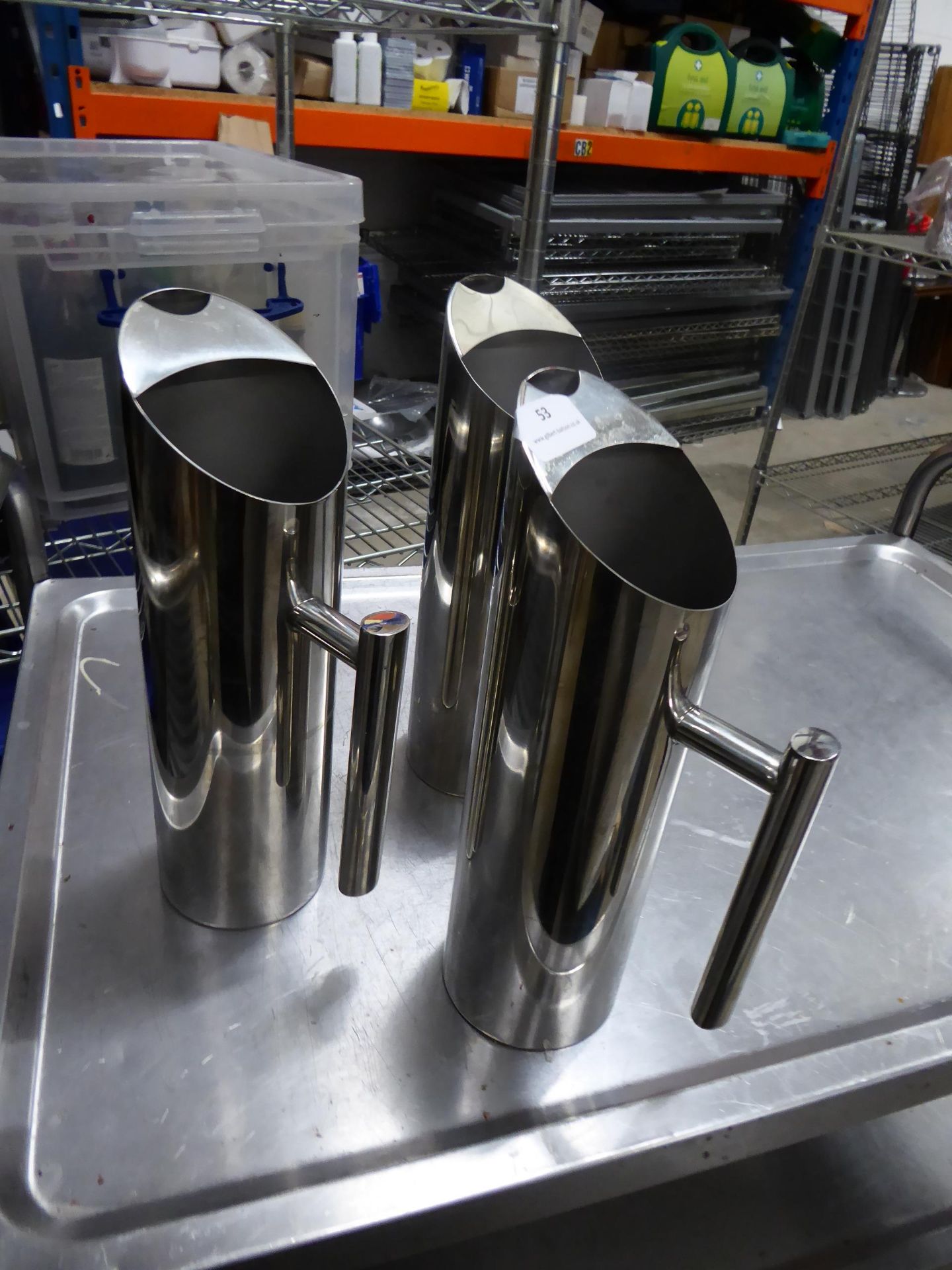 * 3 x large stainless milke jugs - Image 4 of 4