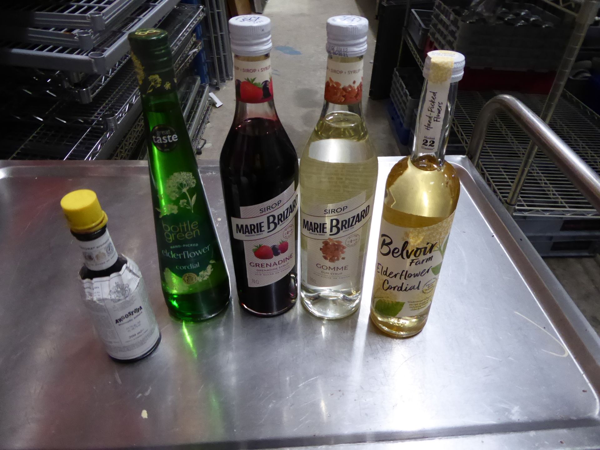 * selection of syrups including grenadine, elderflower and bitters - Image 2 of 4