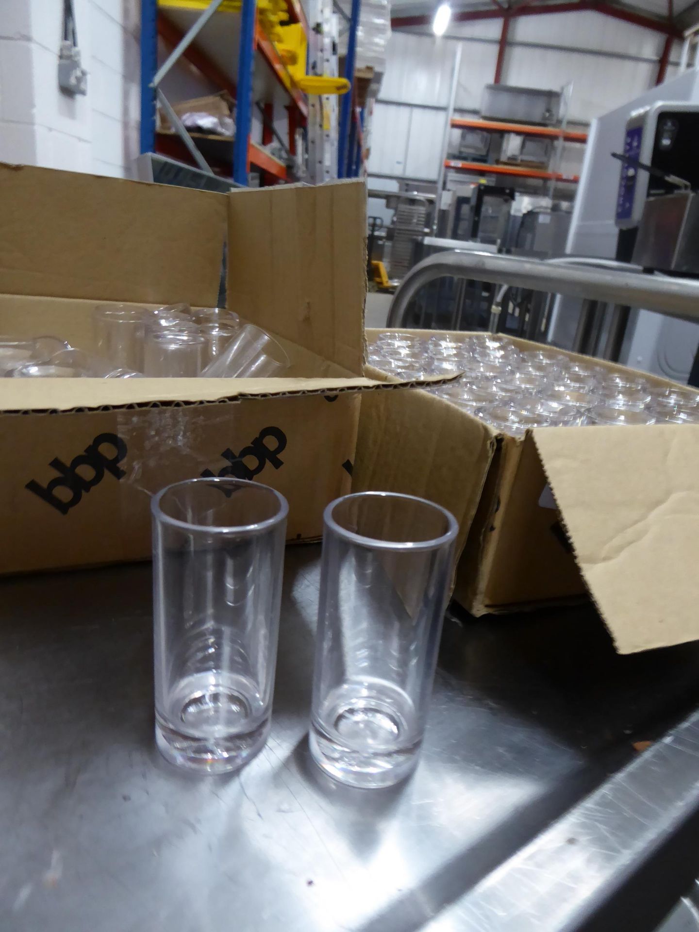 * large tall polycarbonate shot glasses - large quantitiy