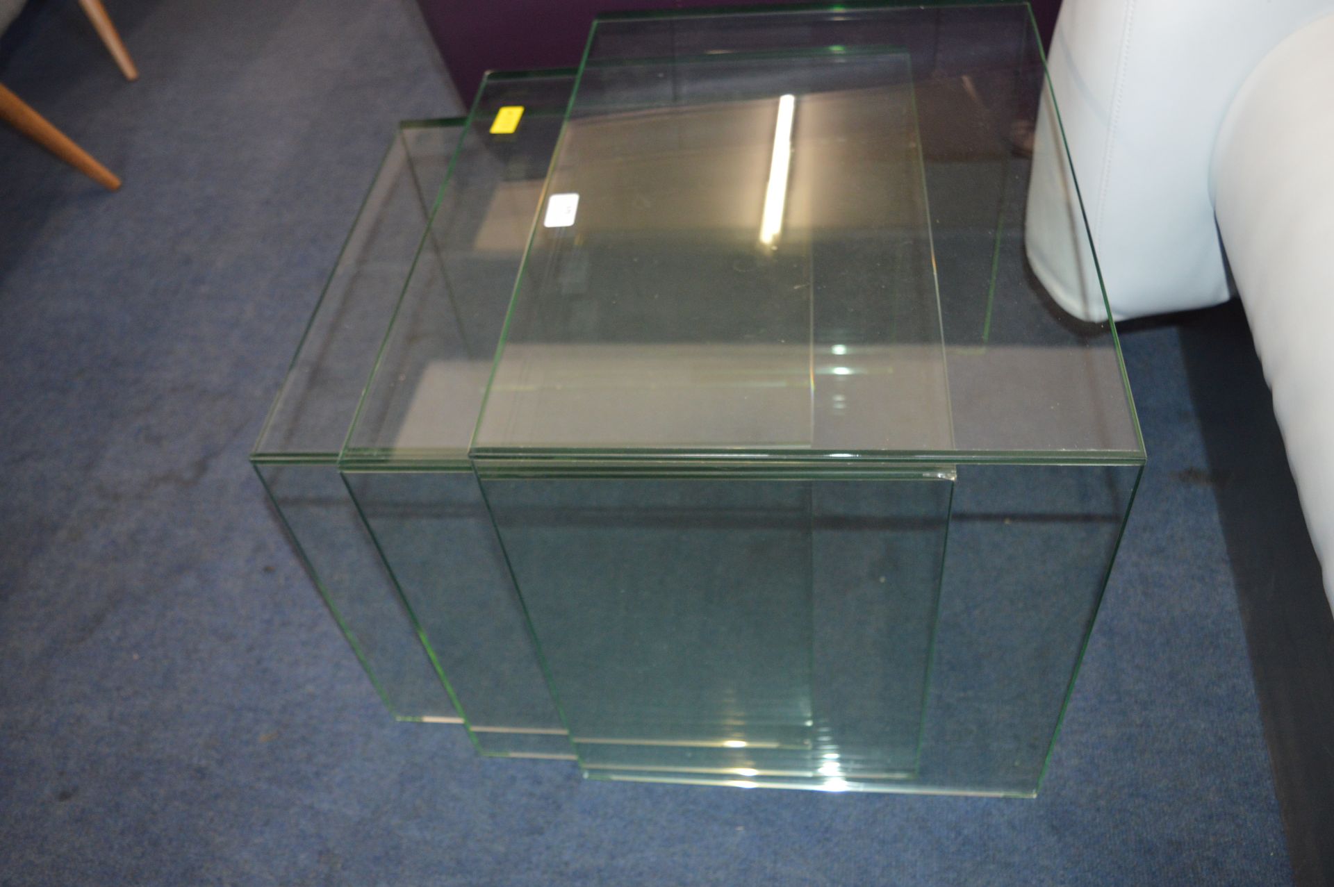 Nest of Three Glass Tables - Image 2 of 2