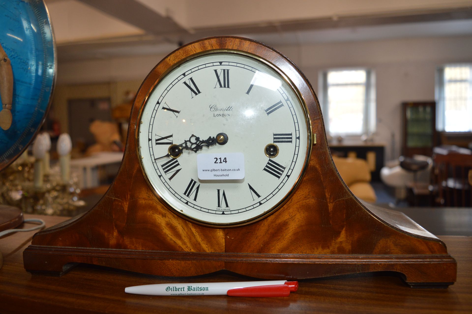 Modern Manual Mantel Clock - Image 2 of 2