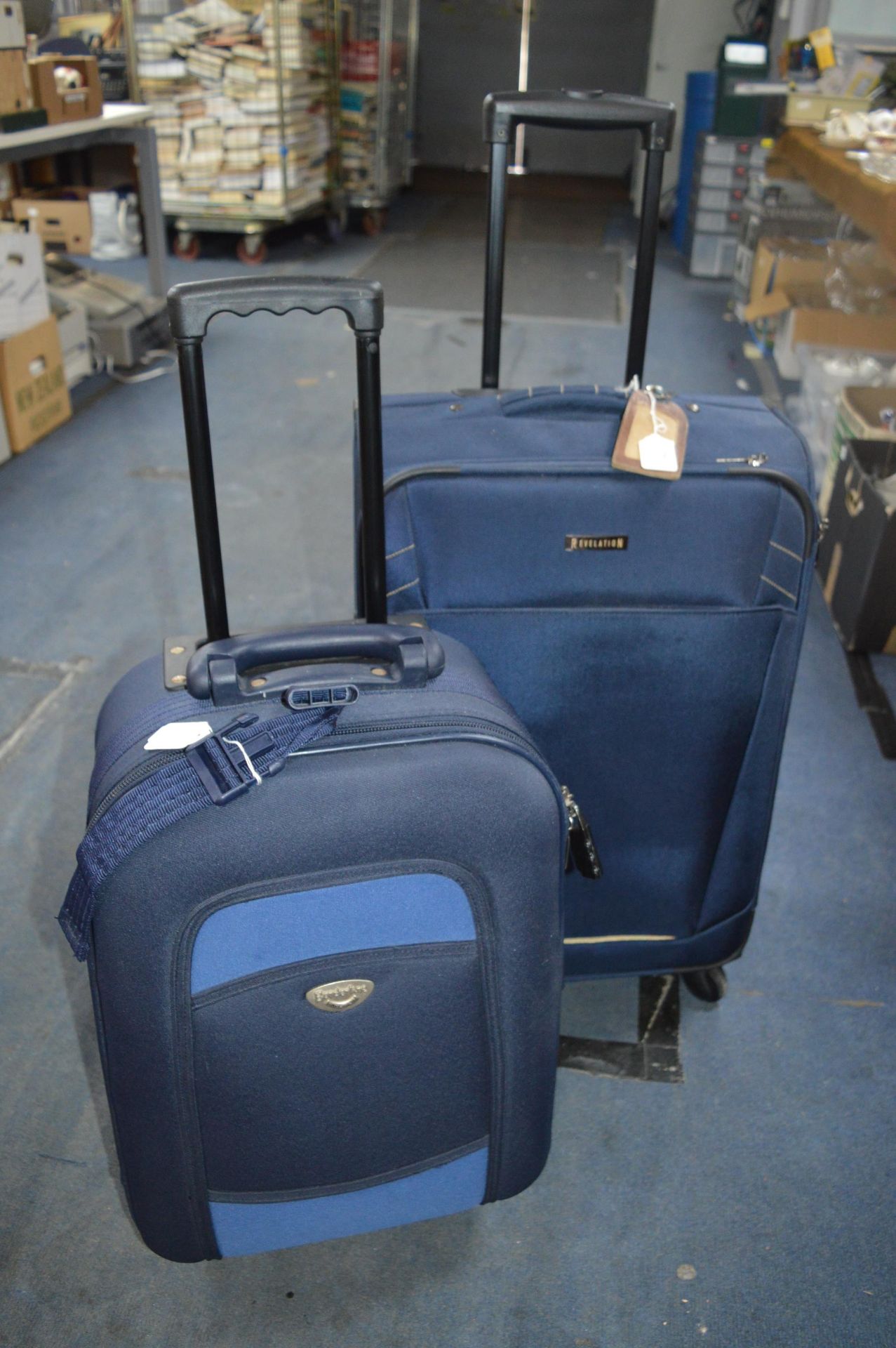 Two Navy Blue Travel Cases