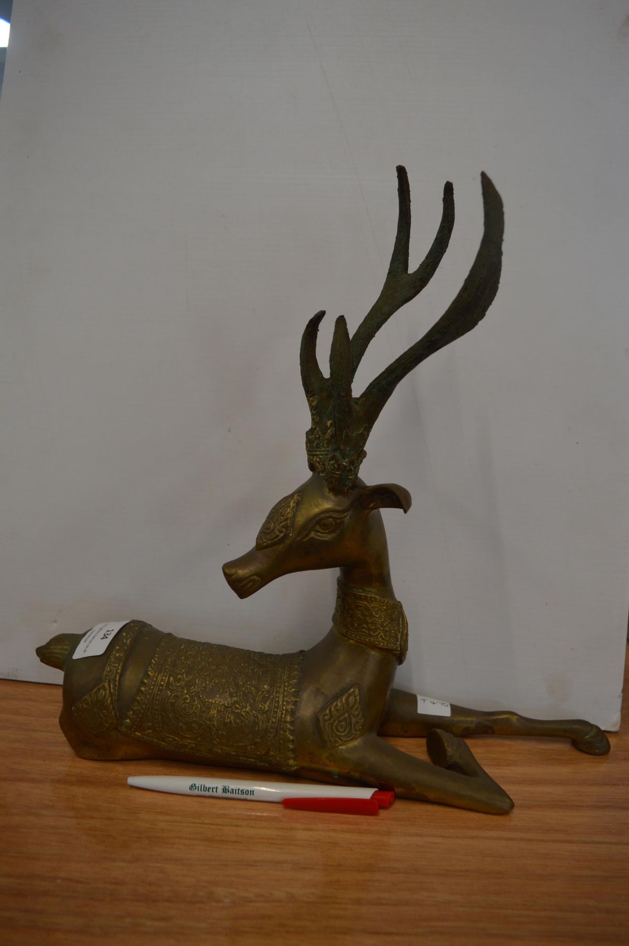Ornate Brass Deer Figure