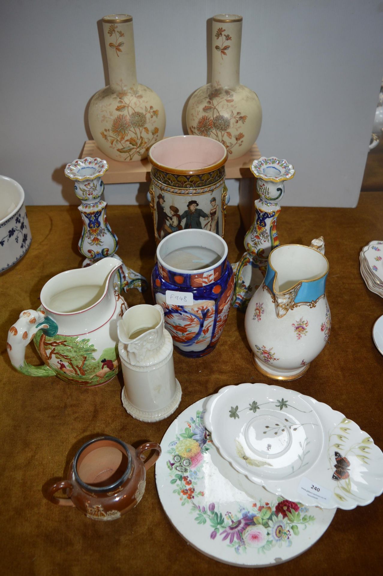 Vintage Pottery Jugs and Vases, etc. and a Pair of