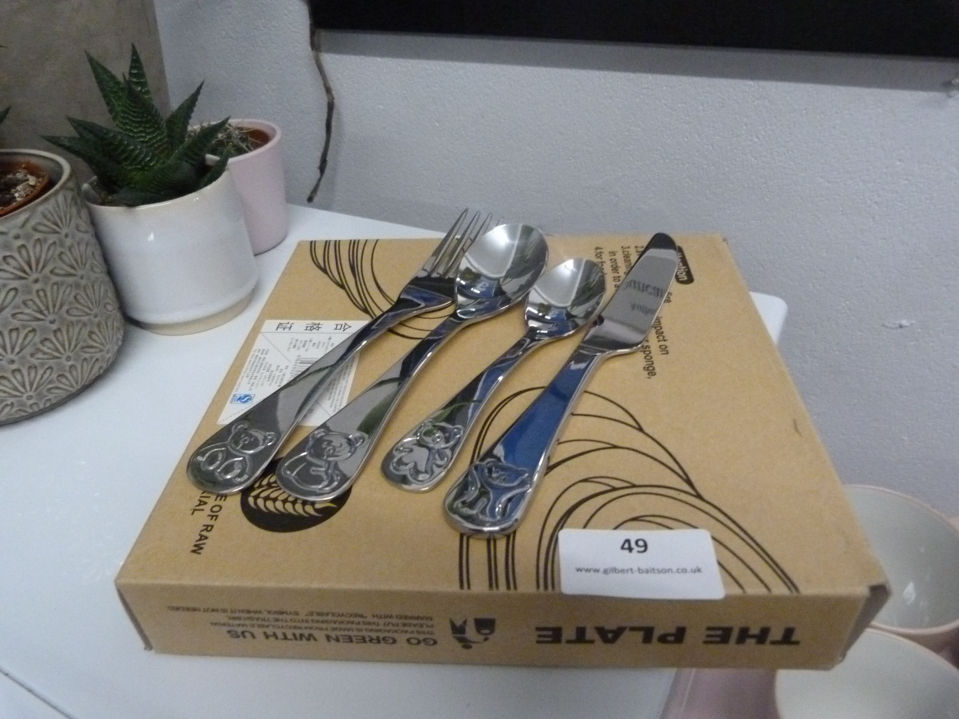 *Plate Set and a Children's Cutlery Set