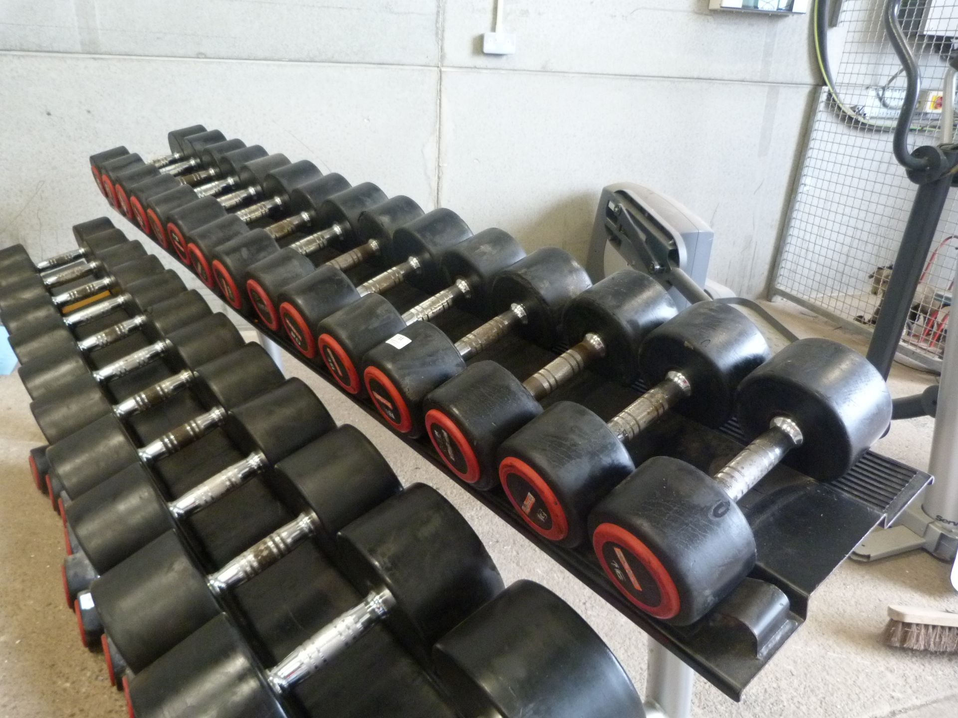 *Seven Pairs of Escape Rubber Covered Dumbbells