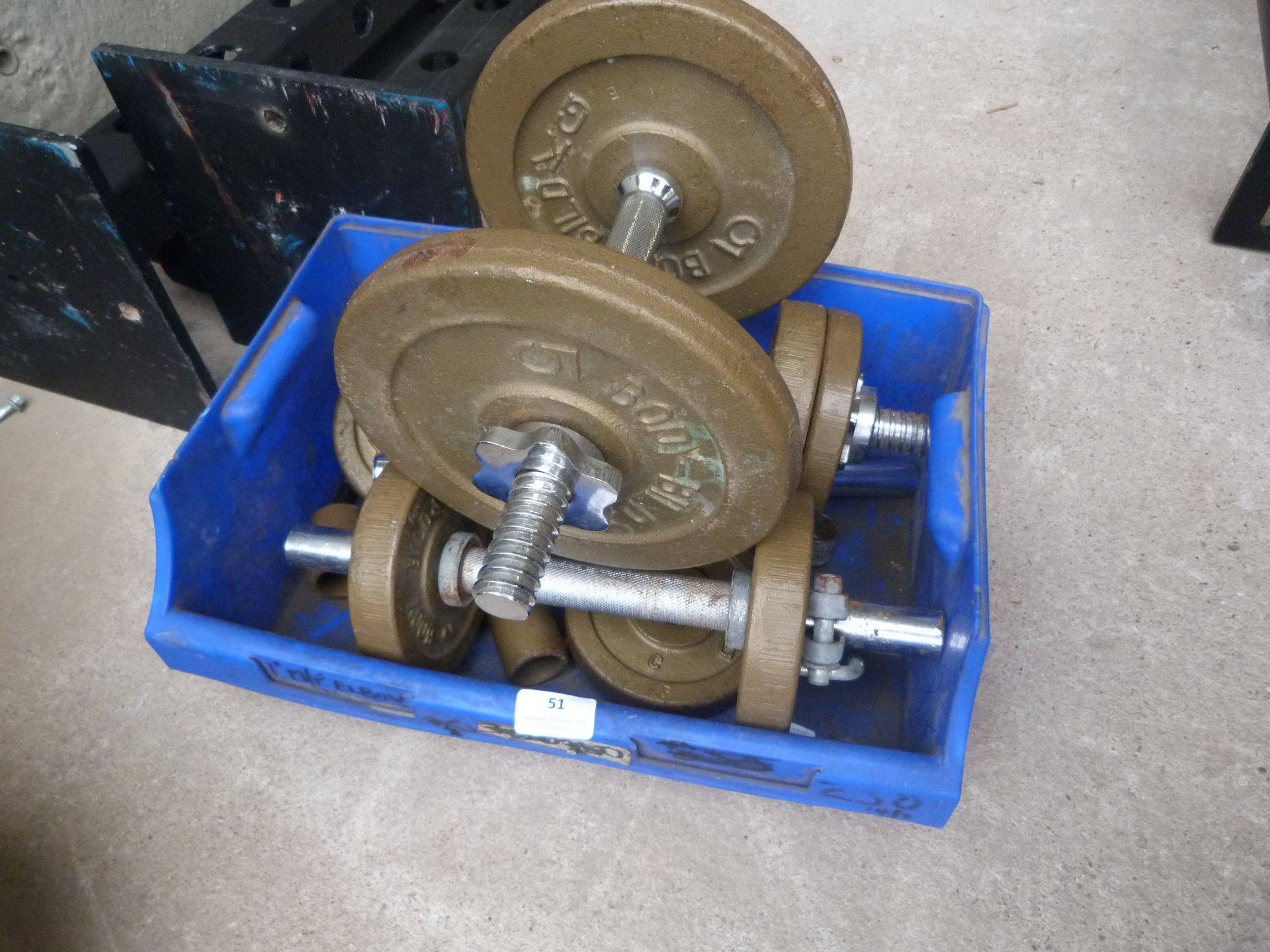 Four Dumbbell Bars with Weights