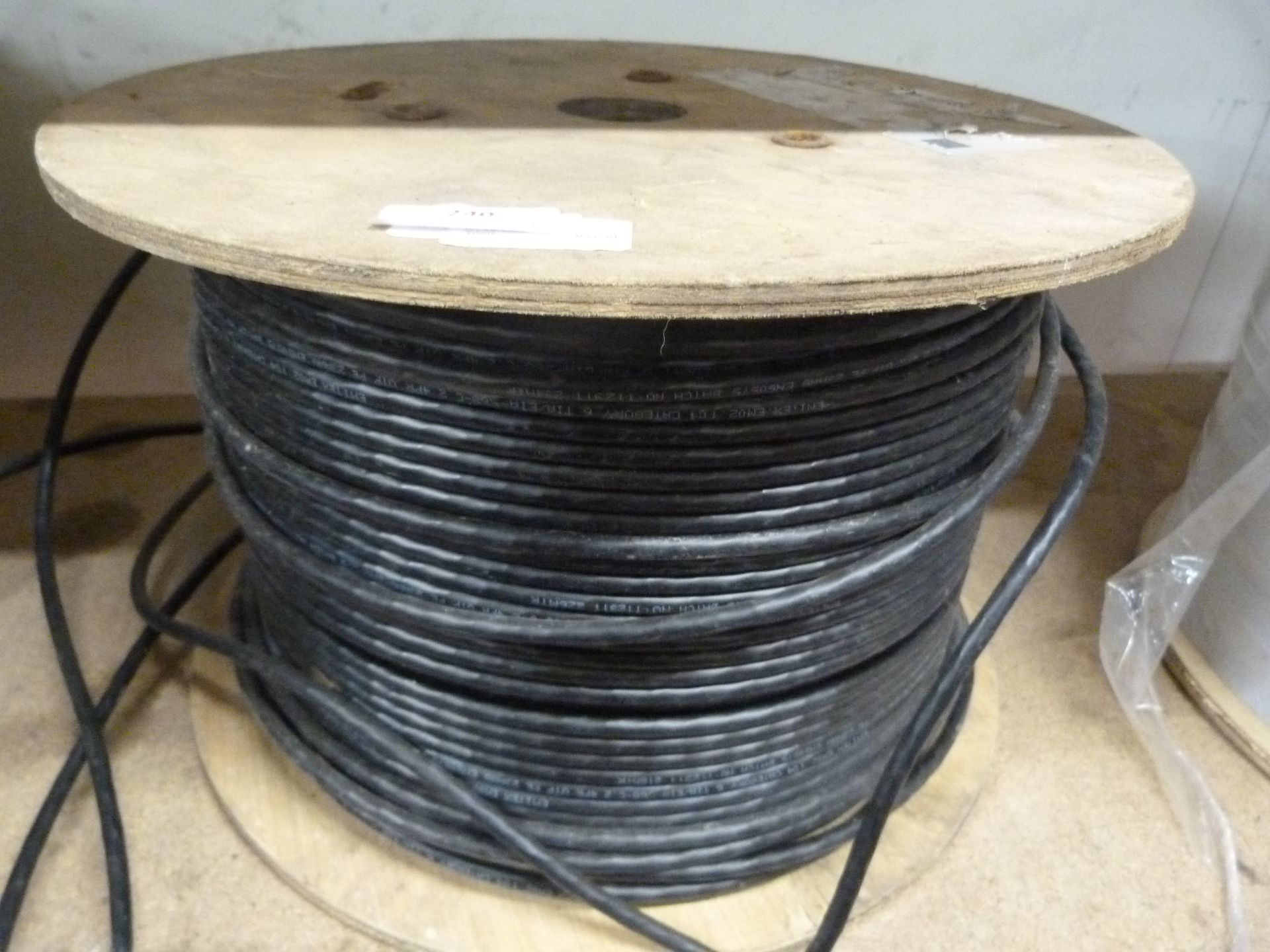 *Spool of Black Emitex EMO2104 CAT 6 Cable